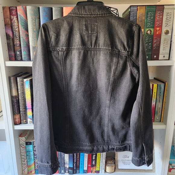 Old Navy Black Jean Jacket Medium Tall NWOT - Picture 3 of 7